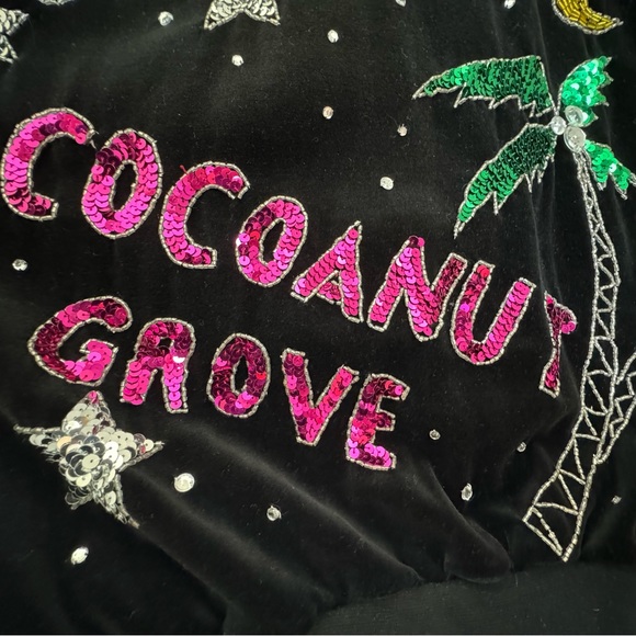 Rare 80’s Bonnie & Boerer & CO Beaded Old Hollywood Nightclubs Velvet Jacket. - Picture 9 of 16